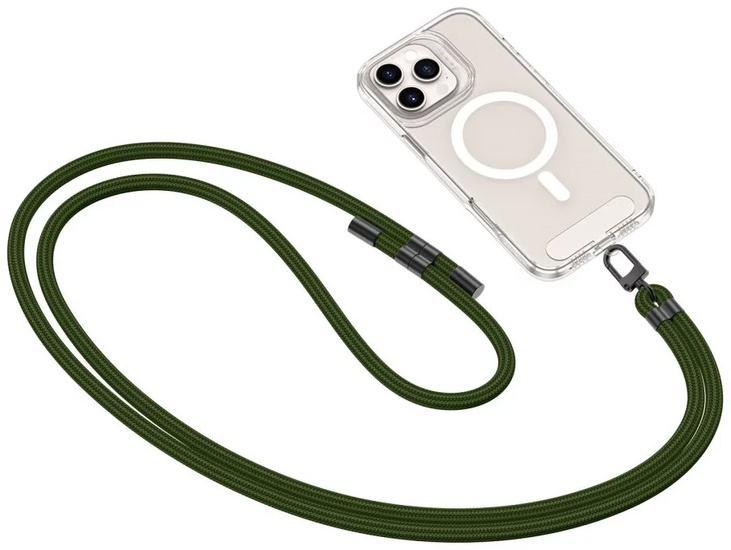 TechProtection Crossbody universeel draagkoord voor elke telefoon groen / zwart