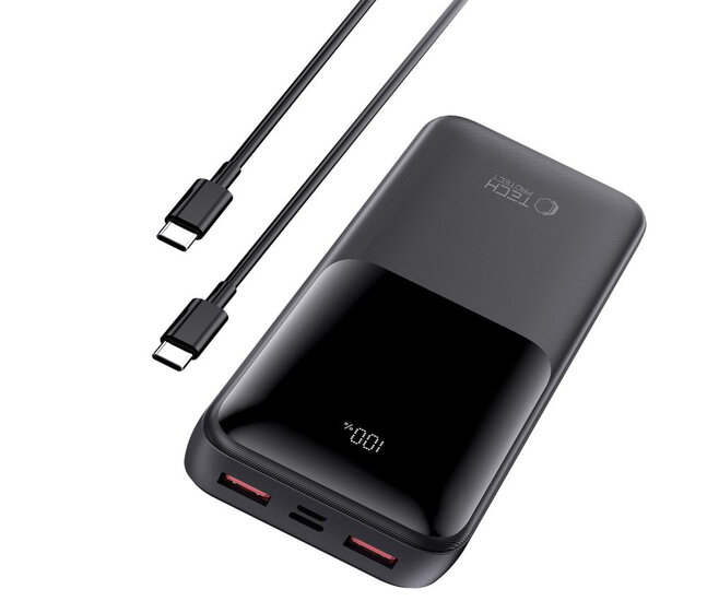 TechProtection&nbsp;20000mAh 22.5W powerbank zwart