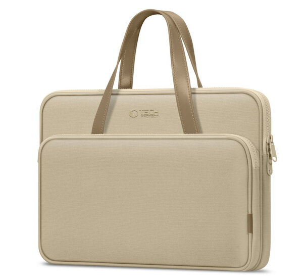 TechProtection Carrying MacBook 15 / 16 inch laptoptas beige