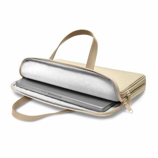 TechProtection Carrying MacBook 15 / 16 inch laptoptas beige