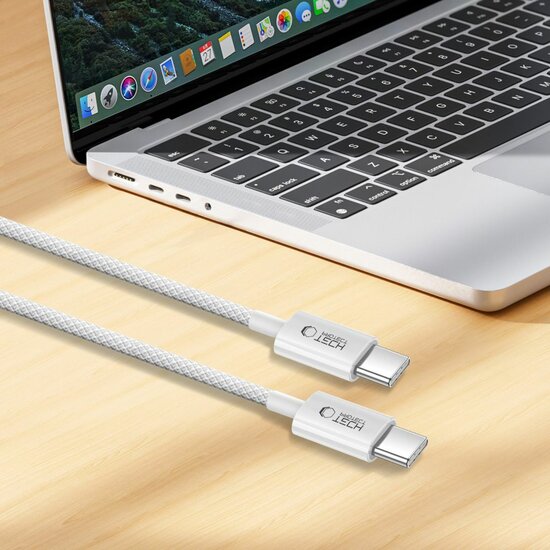 TechProtection Boost USB-C naar USB-C&nbsp;kabel 100 cm wit