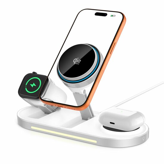  TechProtection Voltura Qi2.2 3 in 1 MagSafe oplader wit