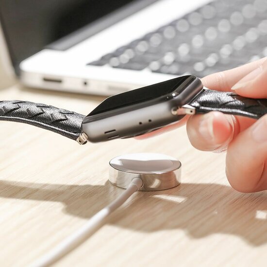 Joyroom Apple Watch magnetische USB-A oplaadkabel Wit
