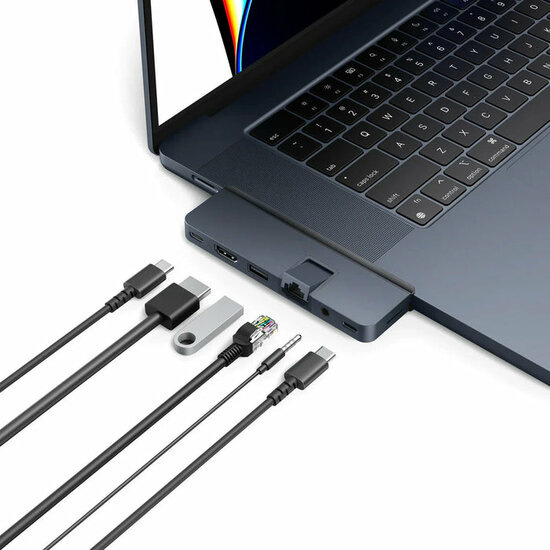 HyperDrive USB-C Duo Pro 7-in-2 hub blauw 