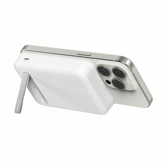 Belkin MagSafe Qi2 10000 mAh powerbank met stand wit