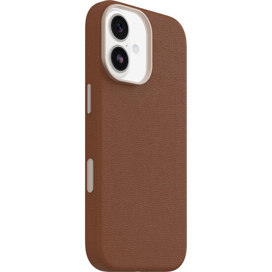 OtterBox Symmetry Leather MagSafe iPhone 17 hoesje bruin