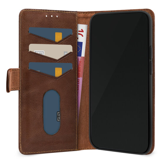 Mobilize leren Wallet iPhone 17 Pro Max hoesje bruin