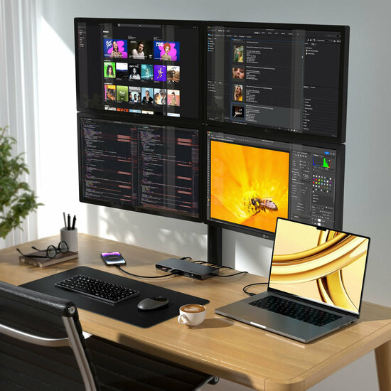 Satechi Thunderbolt 4 multi-display dock met Displaylink