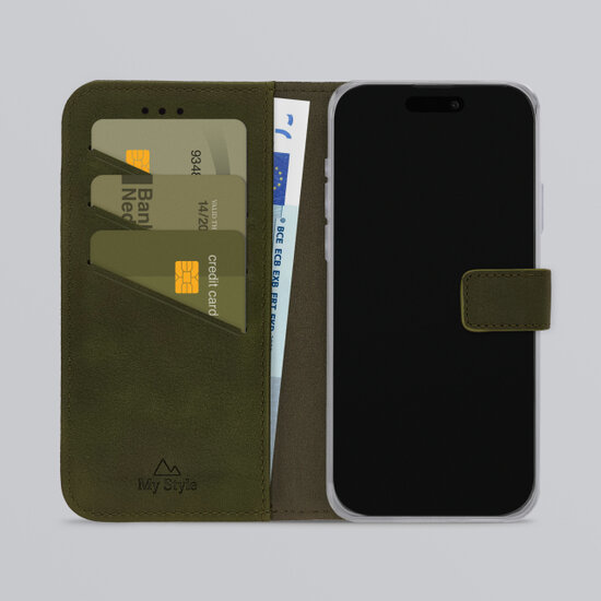 My Style Flex Wallet iPhone 17 Pro hoesje groen