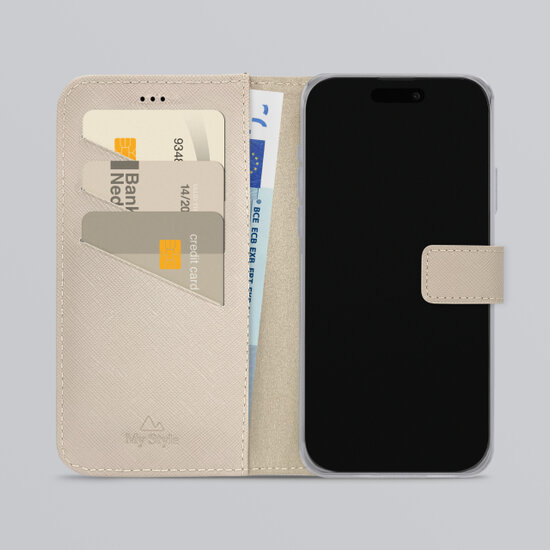My Style Flex Wallet iPhone 17 Pro hoesje beige