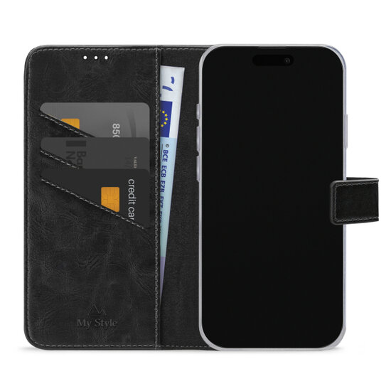 My Style Flex Wallet iPhone 17 Pro hoesje zwart