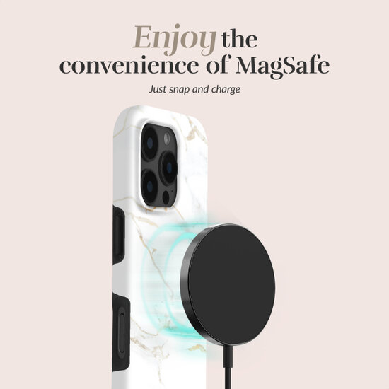 MIO MagSafe iPhone 17 Pro Max hoesje White Marble