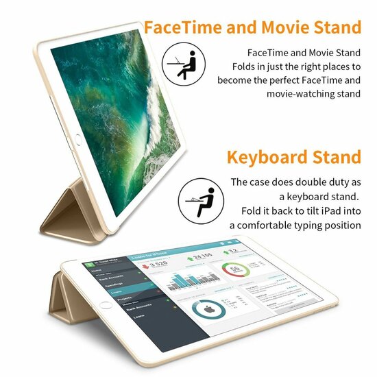 TechProtection Smart iPad 2 / 3 / 4 hoes Goud
