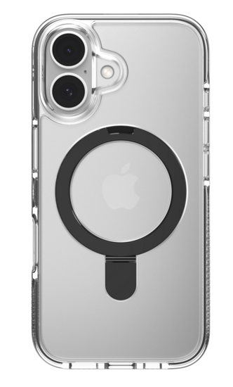 ZAGG Santa Cruz MagSafe iPhone 16 hoesje met ringstand zwart