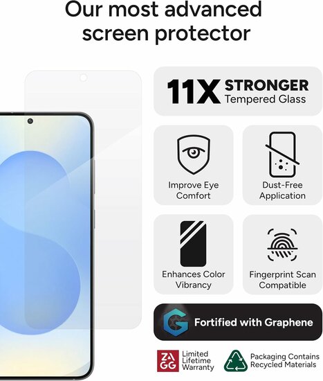 ZAGG invisibleShield XTR4 Galaxy S25+ Plus hoogwaardige screenprotector