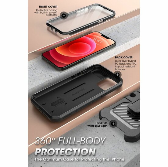 Supcase Unicorn Beetle iPhone 13 Pro&nbsp;hoesje Zwart