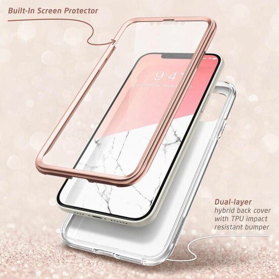 Supcase Cosmo iPhone 12 mini hoesje Marble