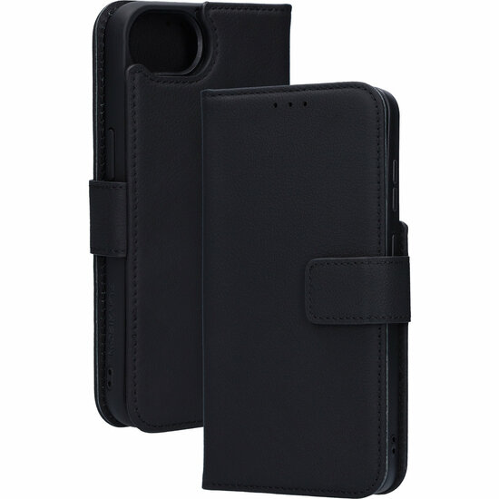 Mobiparts leren 2 in 1 Wallet iPhone 17e / 16e hoesje zwart