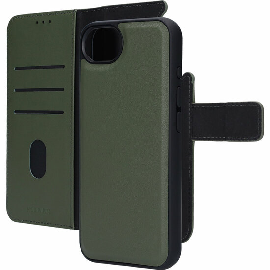 Mobiparts leren 2 in 1 Wallet iPhone 17e / 16e hoesje groen