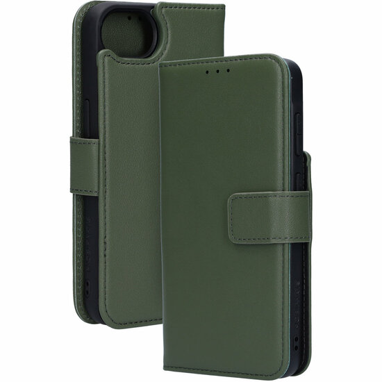 Mobiparts leren 2 in 1 Wallet iPhone 17e / 16e hoesje groen