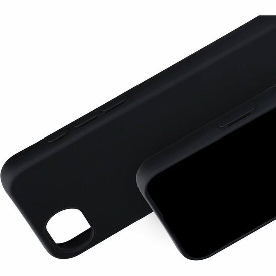 Mobiparts silicone iPhone 17e / 16e hoesje zwart