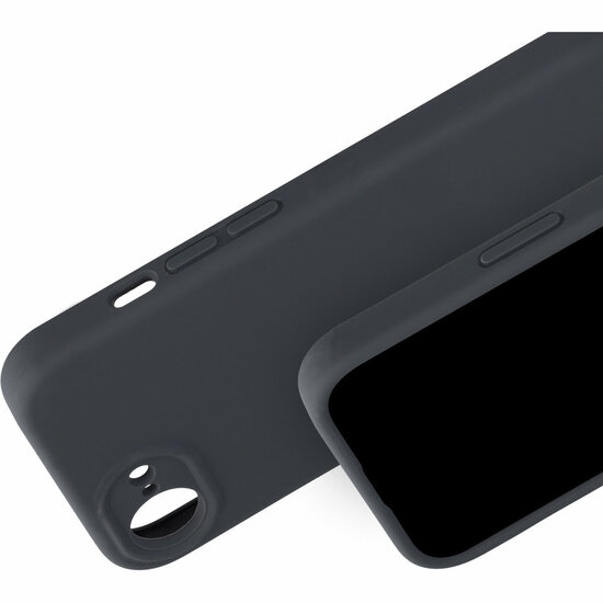 Mobiparts silicone iPhone 17e / 16e hoesje grijs