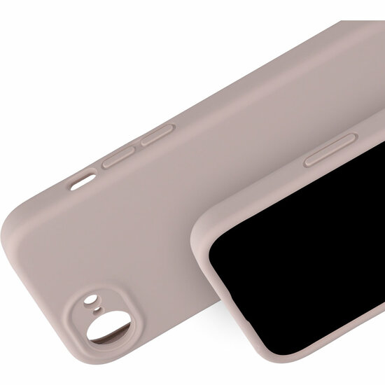 Mobiparts silicone iPhone 17e / 16e hoesje roze