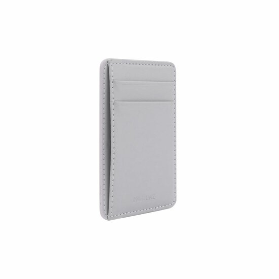 Musthavz leren MagSafe wallet grijs