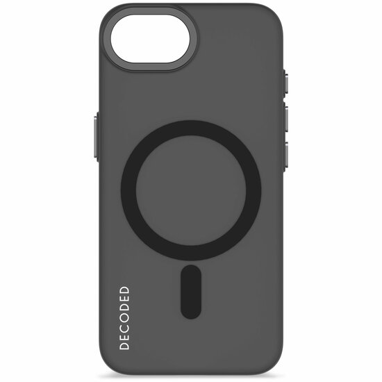 Decoded transparante MagSafe backcover iPhone 17e / 16e hoesje zwart