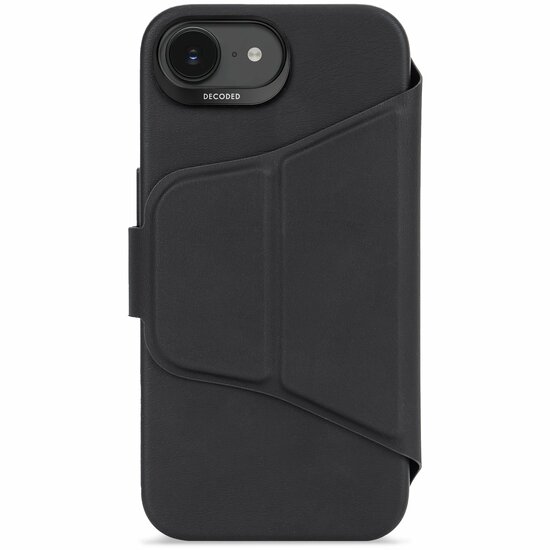 Decoded siliconen 2 in 1 wallet iPhone 17e / 16e hoesje zwart
