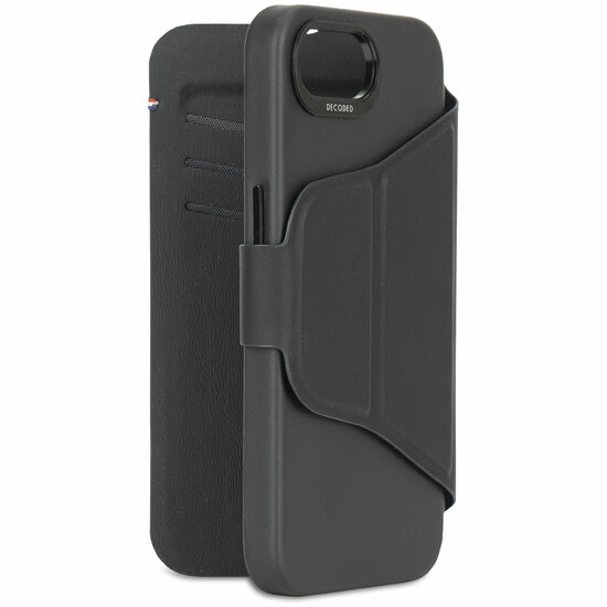 Decoded siliconen 2 in 1 wallet iPhone 17e / 16e hoesje zwart