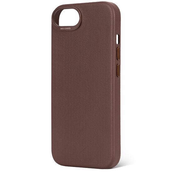 Decoded leren backcover iPhone 17e / 16e hoesje bruin