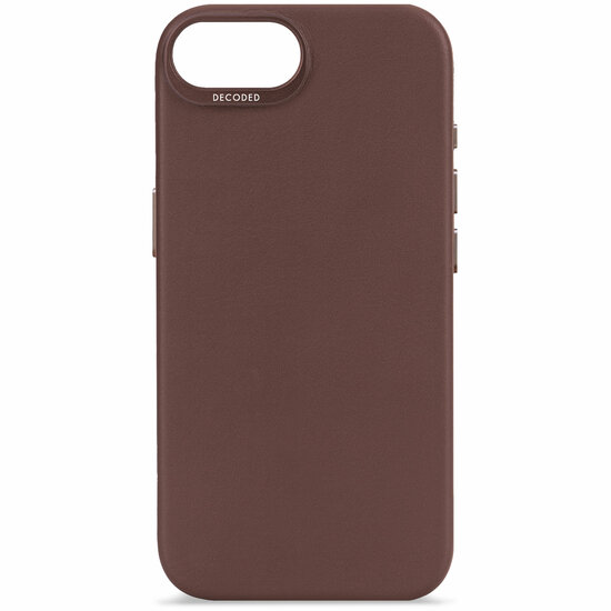 Decoded leren backcover iPhone 17e / 16e hoesje bruin
