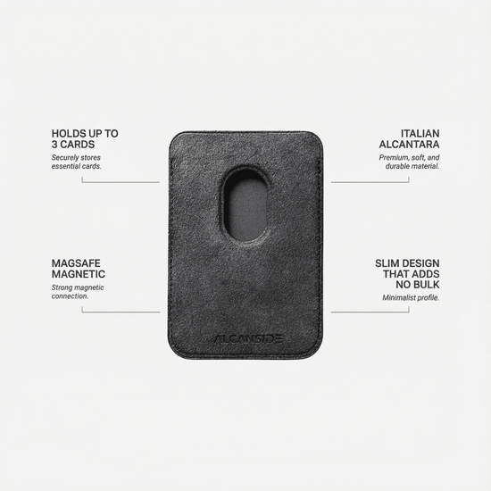 Alcanside Alcantara MagSafe Wallet kaarthouder space grijs