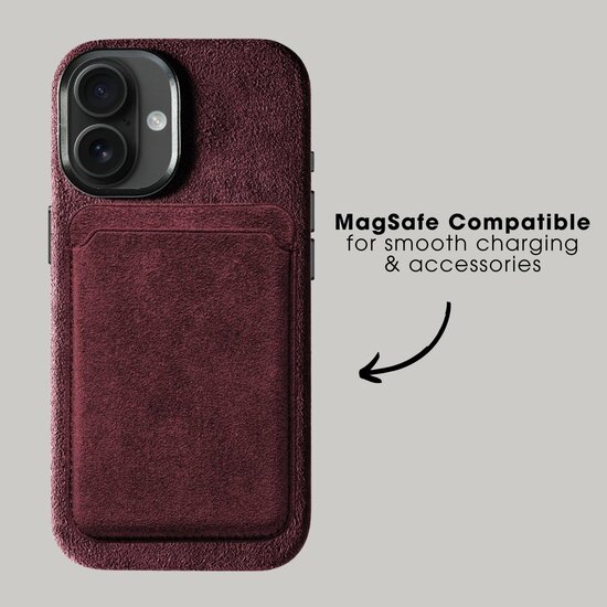 Alcanside Alcantara iPhone 17 hoesje rood