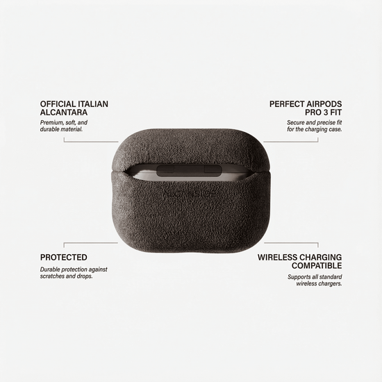 Alcanside Alcantara&nbsp;AirPods Pro 3 hoesje chocolate bruin