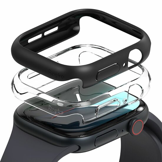Ringke Slim Apple Watch 10 42 mm hoesje 2 pack zwart / doorzichtig