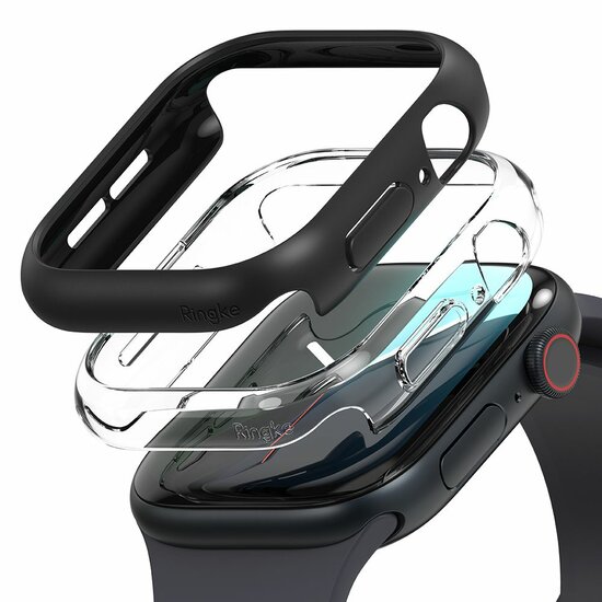 Ringke Slim Apple Watch 10 46 mm hoesje 2 pack zwart / doorzichtig