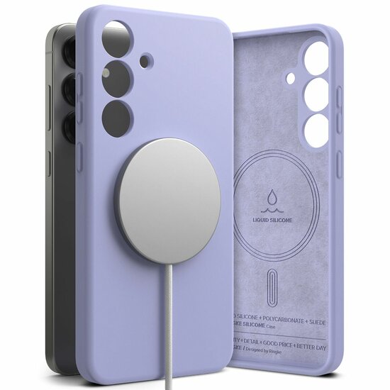 Ringke Silikon-MagSafe-H&uuml;lle f&uuml;r das Galaxy S25+ Plus, Farbe: Lavendel