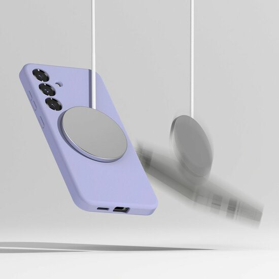 Ringke Silikon-MagSafe-H&uuml;lle f&uuml;r das Galaxy S25+ Plus, Farbe: Lavendel