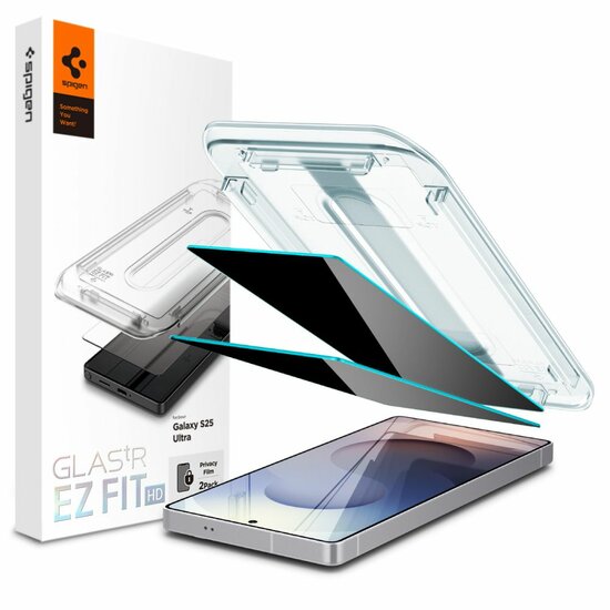 Spigen GlastR EZ Fit Privacy Galaxy S25 Ultra screenprotector 2 pack