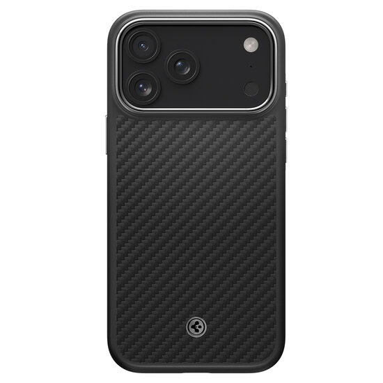 Spigen Enzo Aramid T iPhone 17 Pro Max hoesje zwart zilver
