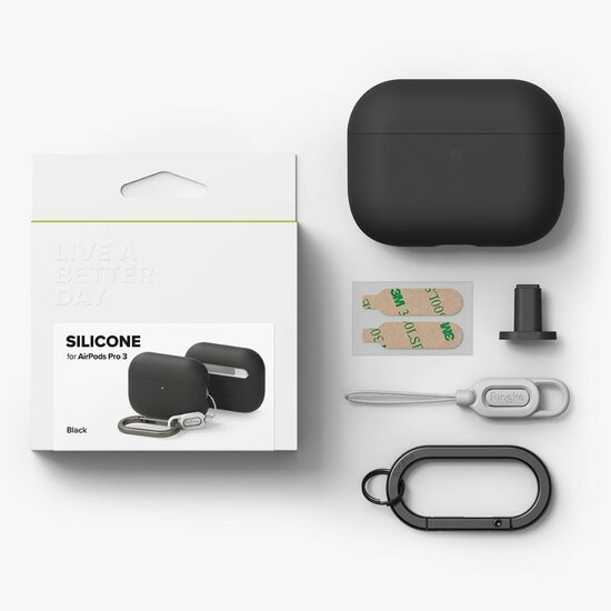 Ringke Silicone Case AirPods Pro 3 hoesje zwart