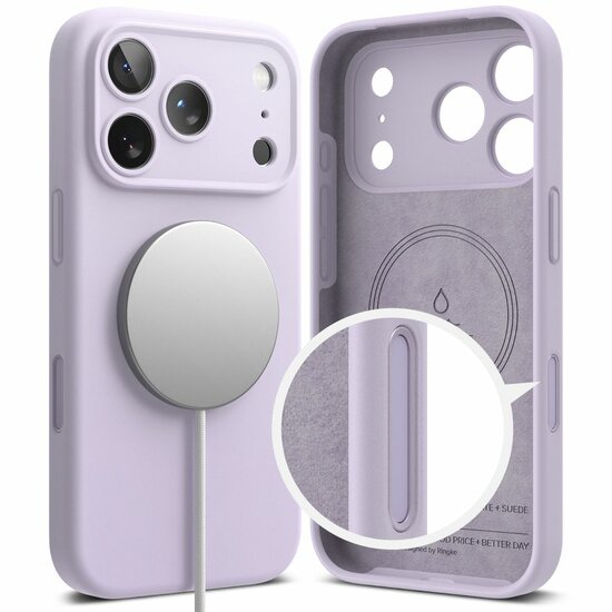 Ringke Siliconen MagSafe iPhone 17 Pro Max hoesje paars