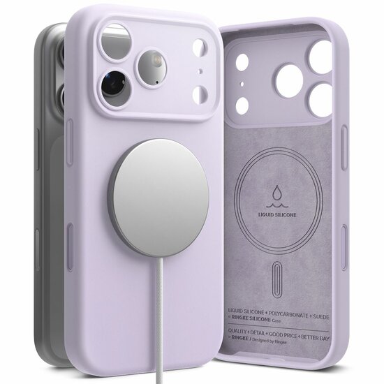 Ringke Siliconen MagSafe iPhone 17 Pro Max hoesje paars