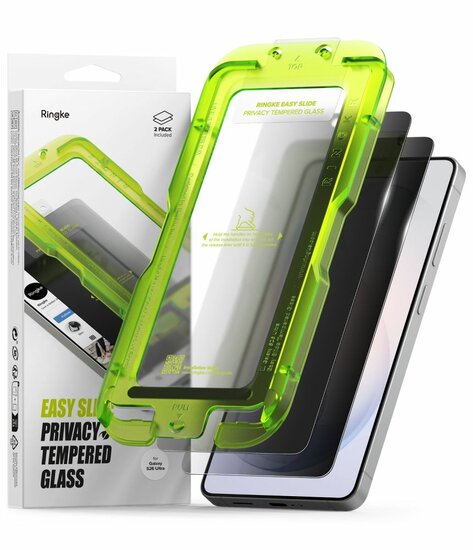 Ringke Easy Slide Privacy Galaxy S26 Ultra glazen screenprotector 2 pack