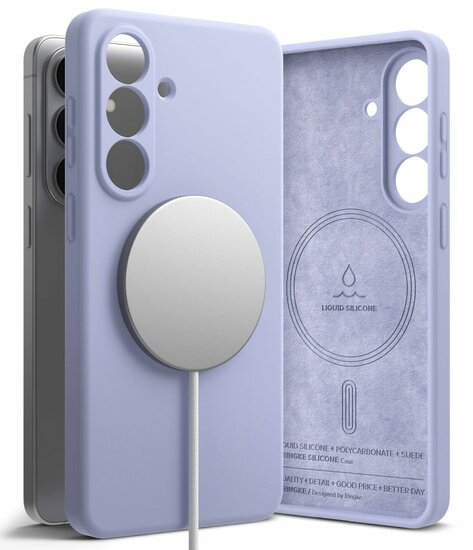 Ringke MagSafe Silicone Galaxy S26+ Plus hoesje lavender