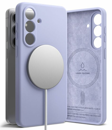 Ringke MagSafe Silicone Galaxy S26 hoesje lavender
