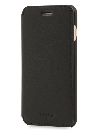 Knomo Leather Folio iPhone 7 Plus hoes Black
