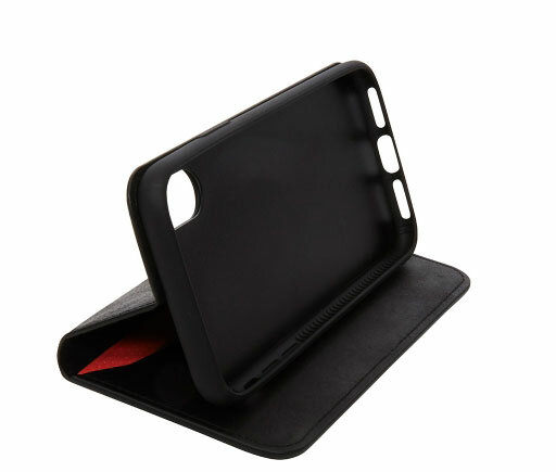 Knomo Premium Leather iPhone X Folio hoes Zwart